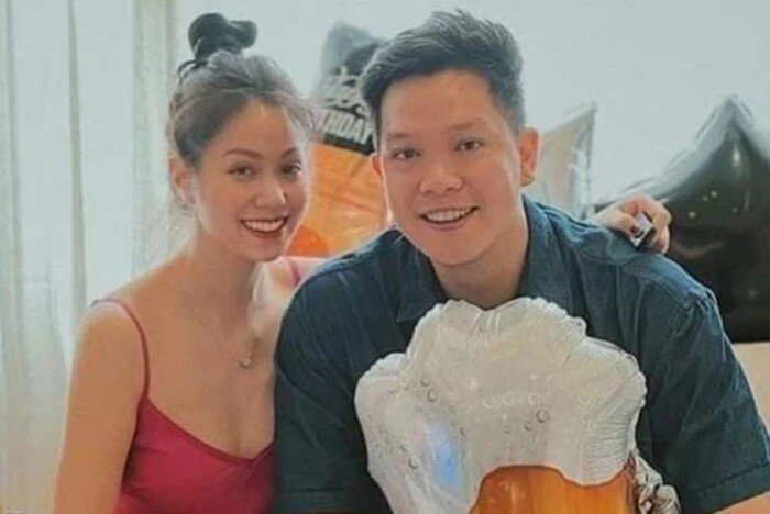 Trung Thái và Quỳnh Trang.