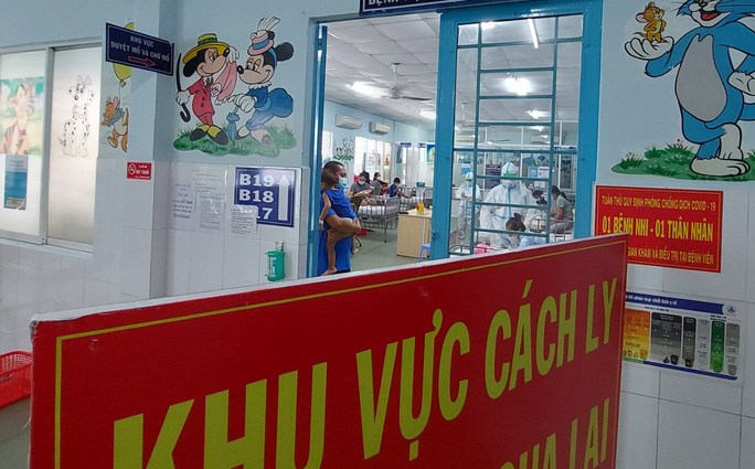 Khu cách ly, điều trị cho bệnh nhi tại Đơn vị điều trị Covid-19, Bệnh viện Nhi đồng 1 TP HCM.