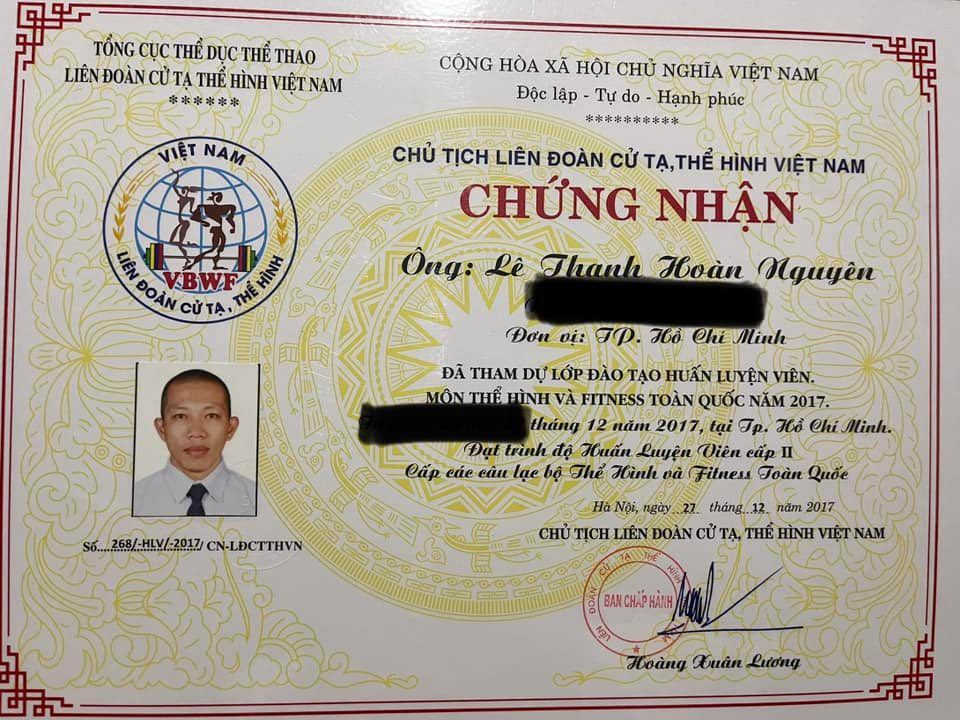 Hoàn Nguyên cũng cực kì ưa thích tập thể hình