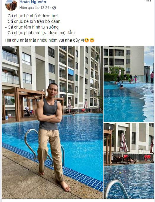 Người này chia sẻ khoảnh khắc nghỉ ngơi tại hồ bơi