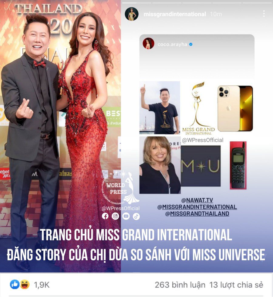 Drama Miss Grand: Fan Thuỳ Tiên quay lưng amp;#34;ném đáamp;#34; BTC, fan Miss Universe bất bình vào cuộc - 1