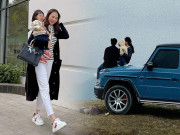 Thời trang - Về quê ngoại, mẹ con Đàm Thu Trang "náo loạn" với xế hộp 13 tỷ, phối đồ cực xinh yêu