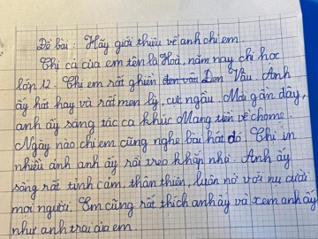                               Dân mạng phát sốt vì bài văn tả chị nhưng lại hóa Đen Vâu 