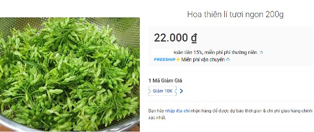 Giá cả của loại rau này khá đắt đỏ, tính ra 1kg có giá 110.000 đồng