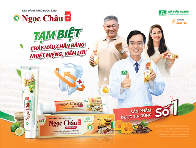 “Kem đánh răng dược liệu Ngọc Châu được các chuyên gia nha khoa cũng như người tiêu dùng đánh giá rất cao và tin tưởng lựa chọn”