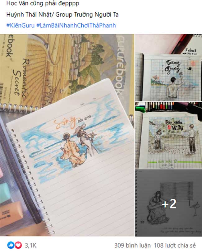 Những bức vẽ của Nhật khiến CĐM thích thú