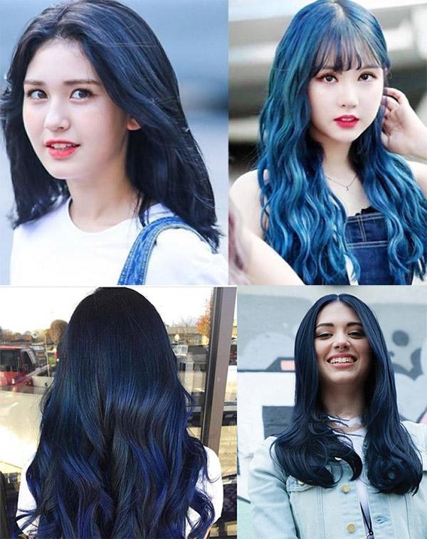 Tóc xanh đen khói: Màu tóc đẹp tôn da nổi bật hot nhất hiện nay - 3