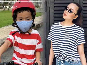 Con trai Tăng Thanh Hà có gu ăn mặc giống hệt mẹ