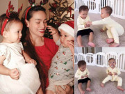 Giải trí - Hồ Ngọc Hà dạy 2 con đánh răng, Lisa hợp tác tốt còn Leon chỉ chăm chăm "giành giật"