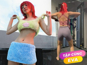 Tóc Tiên không gập bụng vẫn có thắt eo, múi bụng cuồn cuộn, chị em áp dụng kịp đón Tết