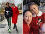 Làm mẹ - Mẹ con HH Hà Kiều Anh nổi bật ở Mỹ: Con trai cao ngang mẹ, con gái xinh như công chúa