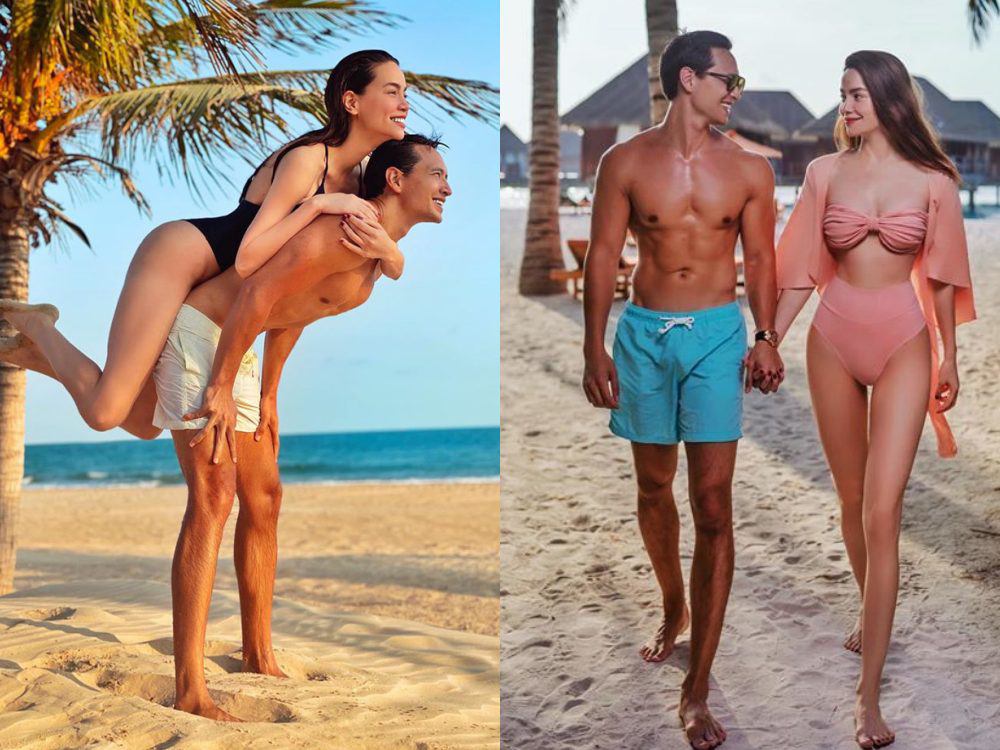 Là những nghệ sĩ có lượng người quan tâm đông đảo, vợ chồng nữ hoàng giải trí khiến cư dân mạng trầm trồ mỗi khi khoe ảnh chụp chung trong mỗi chuyến đi biển.