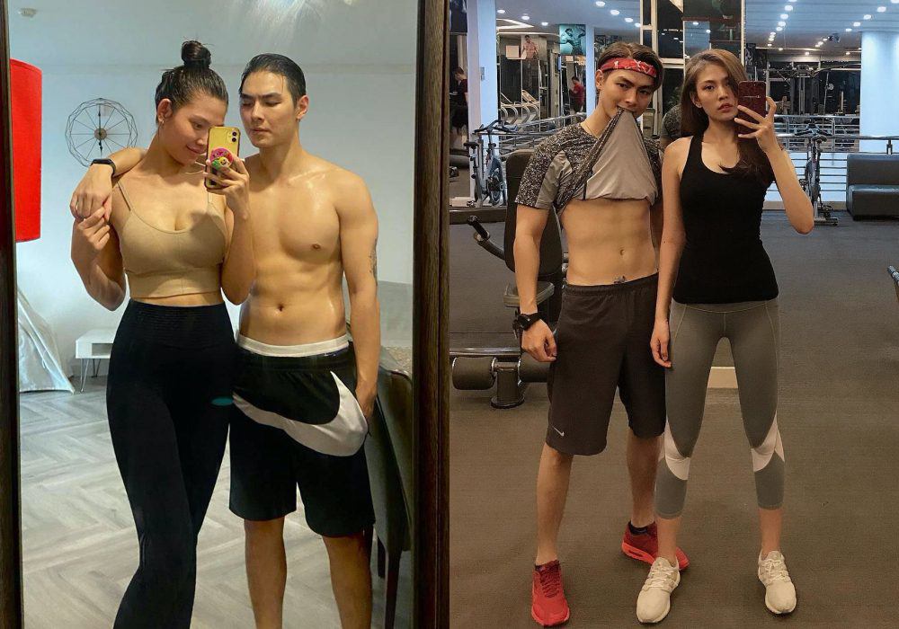 Với xuất phát điểm cùng là người mẫu, vợ chồng Chúng Huyền Thanh - Jay Quân đều sở hữu body chắc khỏe dù đã có 2 con.