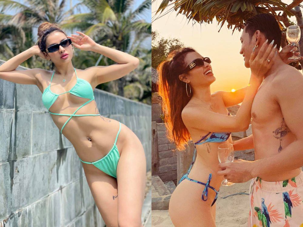 Nữ ca sĩ Jolie Phương Trinh và bạn trai diễn viên kém 3 tuổi Lý Bình đều là những người biết chăm chút về sắc vóc, từng nhiều lần khoe ảnh đôi kiệm vải lộ múi bụng. Cả 2 đang trải qua quãng thời gian đẹp trong tình yêu và dự tính sẽ về chung nhà trong thời gian tới.