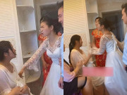 Tin tức - Thấy bà bầu ngồi lên giường cưới, cô dâu xông vào tát "cháy má" gây tranh cãi