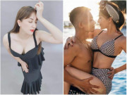 Bà bầu - Mỹ nhân Việt cưới trai trẻ kém chục tuổi, sinh xong nõn nà được khen trẻ hơn chồng