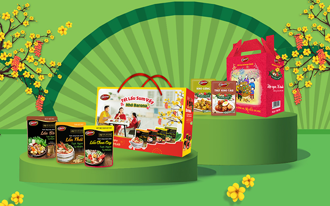 Hộp quà Tết Thế giới lẩu Barona với đa dạng các loại lẩu cho những ngày Tết