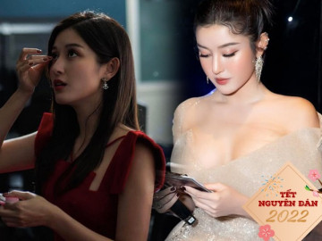 Tất bật chạy show Tết, Á hậu Huyền My không mở nổi mắt vì tác hại đeo lens