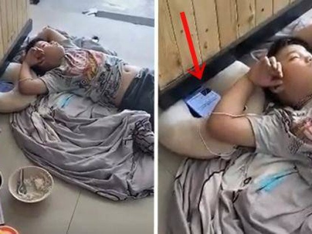 Em học sinh lăn ra ngủ say sưa dù đang thi online, bố còn giúp thanh minh với cô giáo