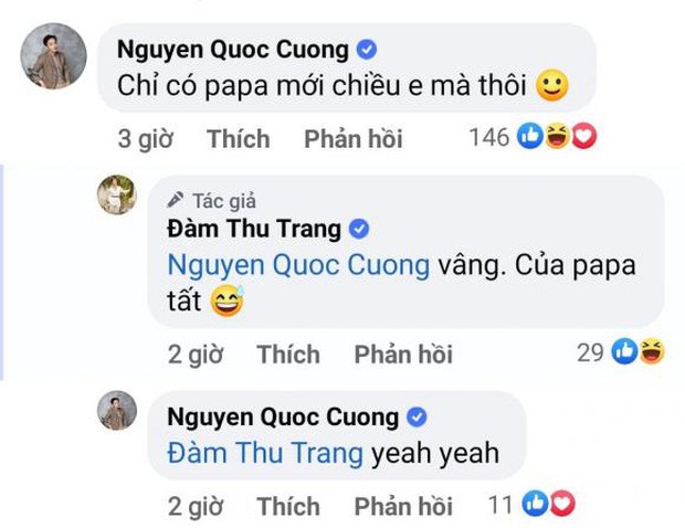 Đàm Thu Trang nói con gái xinh điệu giống bố, Cường Đôla vội vàng nhận ngay - 4