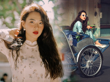 Minh Trang "Cây táo nở hoa" hóa quý cô với áo dài truyền thống