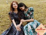 Thời trang - Minh Hà và em gái đọ sắc với váy xanh tím trendy, giá chỉ vài trăm ngàn