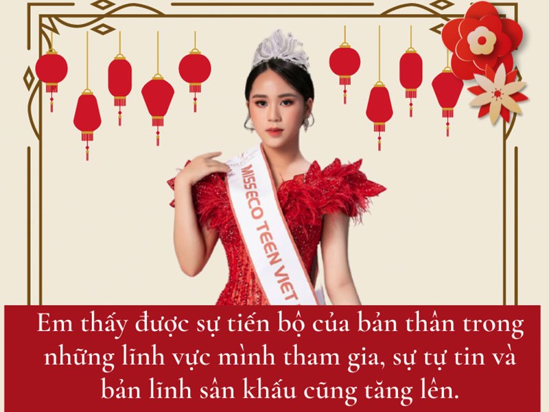 Cái Tết đầu tiên đạt Hoa hậu quốc tế của bé gái Việt 13 tuổi cao 1m68 - 5