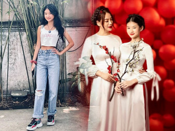 Con gái Trương Ngọc Ánh duyên dáng với áo dài