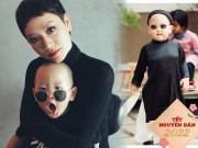 Thời trang - Con trai Trà My Idol diện áo dài Tết, đáng yêu tới mức facebook mẹ tấp nập trái tim