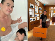 Làm mẹ - Giáp Tết, Lương Thế Thành chăm con giúp vợ, liền được thưởng núi quà hàng hiệu