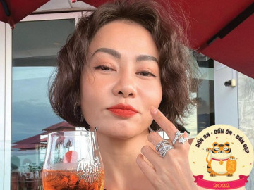 Thu Minh được ví như nữ hoàng kim cương trong bức ảnh tất niên 