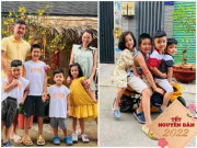 Làm mẹ - 2 năm sinh 3 con, Hải Băng Thành Đạt tất bật vì vú em nghỉ Tết, phải tự trông con