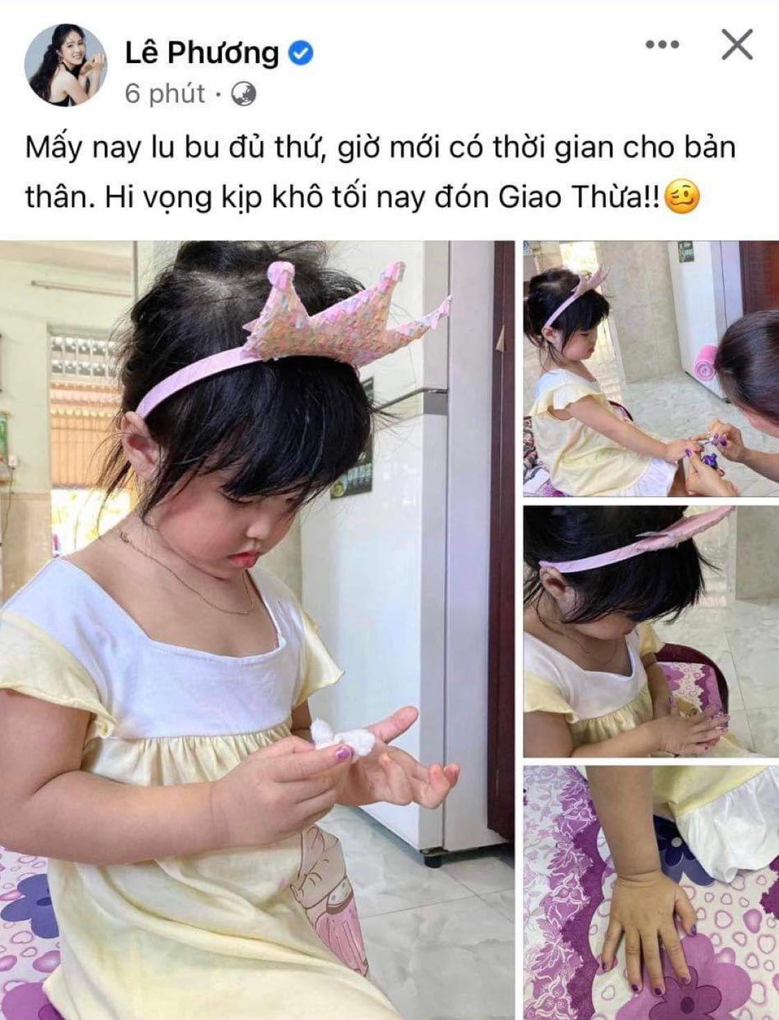 Con gái Lê Phương, Khánh Thi xúng xính làm nail, nhiều nhóc tỳ Vbiz hào hứng đón Tết cổ truyền - 5