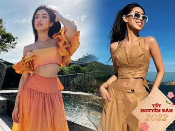 Em chồng Hà Tăng khoe dáng chuẩn ngày Tết
