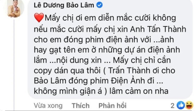 amp;#34;Xin vaiamp;#34; trong phim Trấn Thành nhưng bị từ chối, Lê Dương Bảo Lâm vẫn amp;#34;chai mặtamp;#34; làm điều này - 2