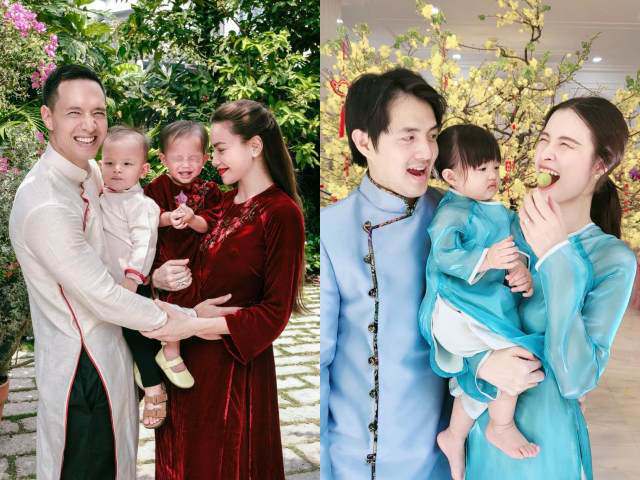 Cả nhà sao Việt cùng mặc áo dài: Ông Cao Thắng chơ vơ, vợ chồng Hồ Ngọc Hà quá đẹp