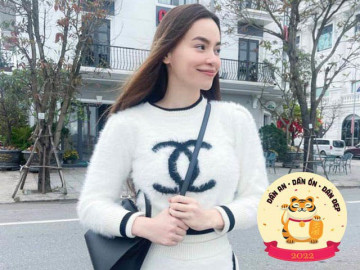 Hồ Ngọc Hà chơi sang ngày đầu năm, khoác cây đồ hiệu kèm chiếc túi mới xa xỉ