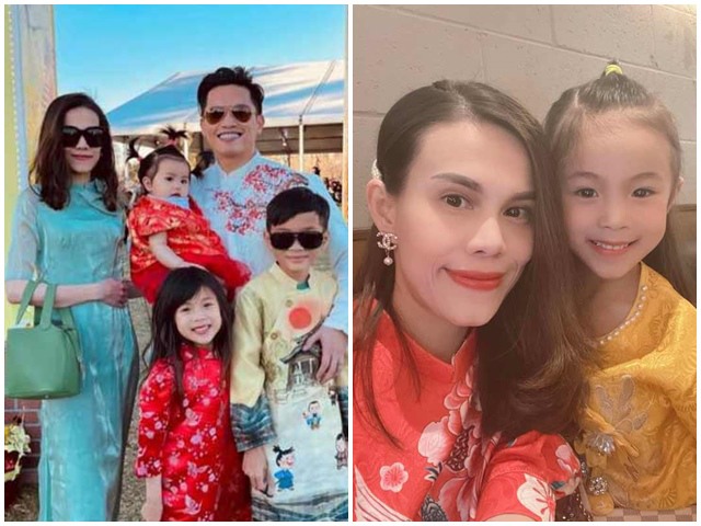 Hậu scandal Ngô Kiến Huy, em gái Thanh Thảo khoe ảnh gia đình ở Mỹ, 3 con giống bố