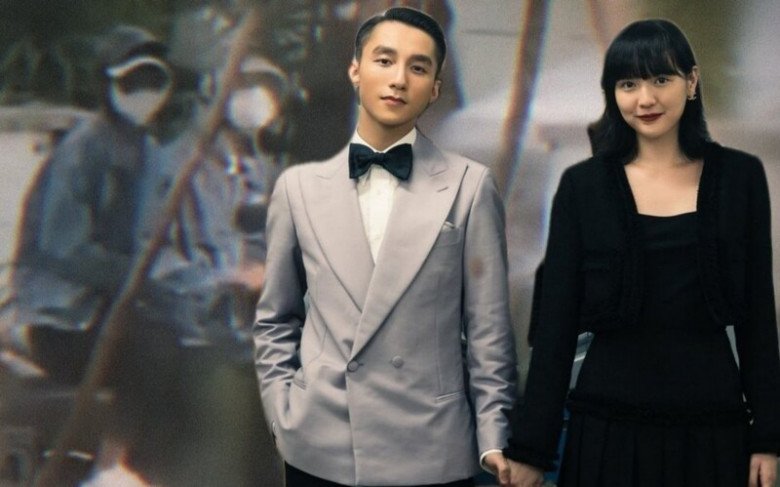 Hình ảnh được cắt ra từ clip (bên trái) được cho là của Sơn Tùng - Hải Tú khi chở nhau đi mua đồ trước Tết. Dù nguỵ trang rất kỹ, nhưng một số chi tiết như giày, áo khoác đã từng xuất hiện trên Instagram của cả 2.