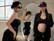 Thời trang - Ái nữ Minh Nhựa bầu lần 2 nhan sắc thăng hạng, diện croptop khoe bụng trắng nõn