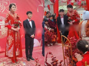 Tin tức - Cô dâu 1m9 cao hơn chú rể cả cái đầu, cảnh hôn nhau trước mặt quan khách mới hài hước