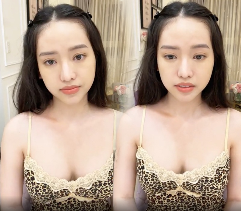 Mới đây nhất khi xuất hiện trên sóng livestream giao lưu, tình cũ Phan Thành lại tiếp tục khiến dân tình ngỡ ngàng trước visual xinh đẹp cùng khe ngực đầy sexy.
