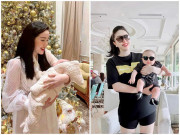 Bà bầu - Bế con trai 3 tháng tuổi kháu khỉnh trên tay, Bảo Thy "tức" vì bị chồng đại gia "hại"