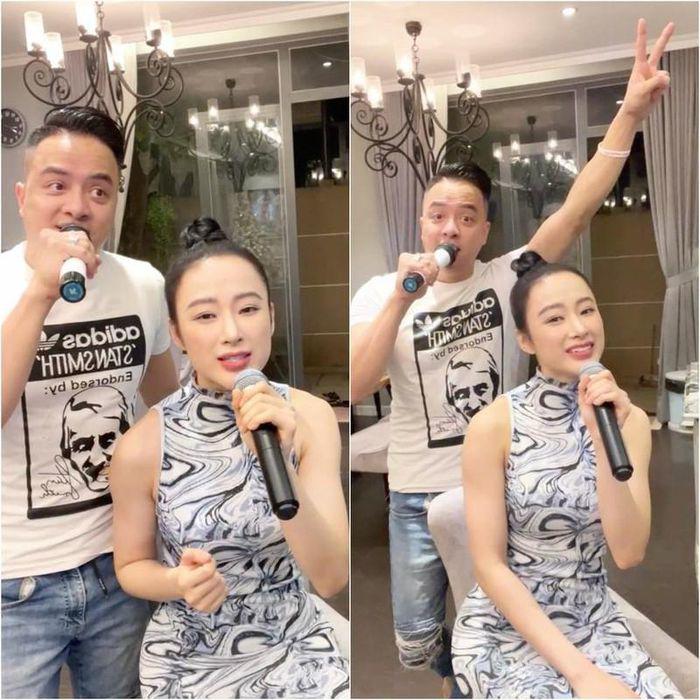 Cao Thái Sơn và Angela Phương Trinh hát karaoke bài hát về tình yêu.