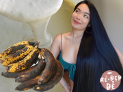 Làm đẹp - Chuối mua về không ăn hết đừng vội vứt, dùng ủ tóc, phục hồi hư tổn, mọc siêu nhanh