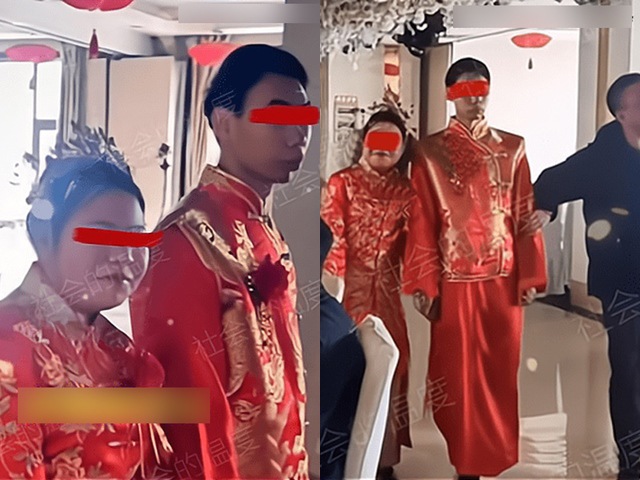 Cô dâu chú rể thiểu năng cưới nhau, bố chồng phải dắt tay mới biết đường đi gây tranh cãi