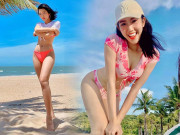 Thời trang - Chấp hội mỹ nhân táo bạo, Thuý Ngân đi biển diện bikini kiểu "gái ngoan" vẫn gợi cảm bất bại