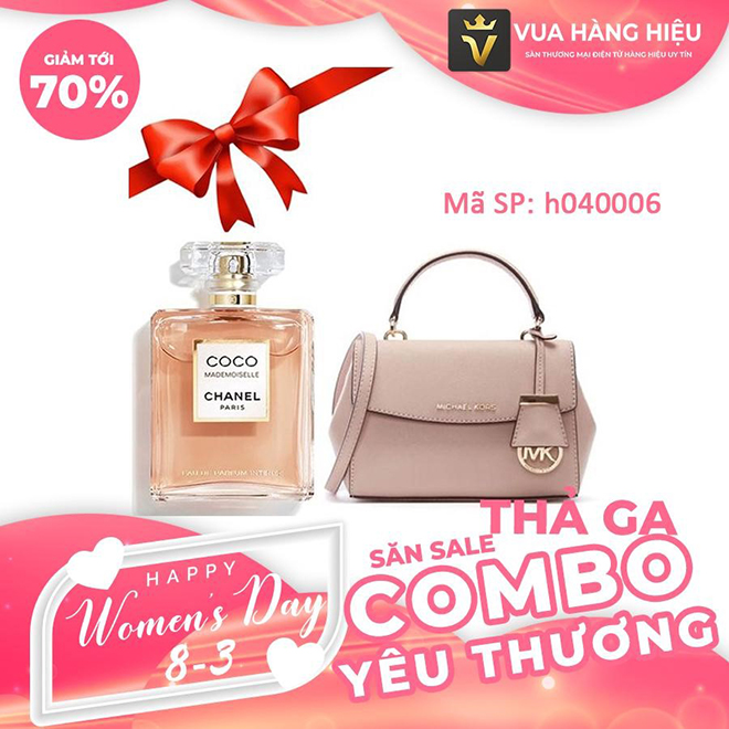 Ưu đãi 8/3 trên Vua Hàng Hiệu: Sale up to 70%, tặng voucher 150K, miễn phí gói quà - 4