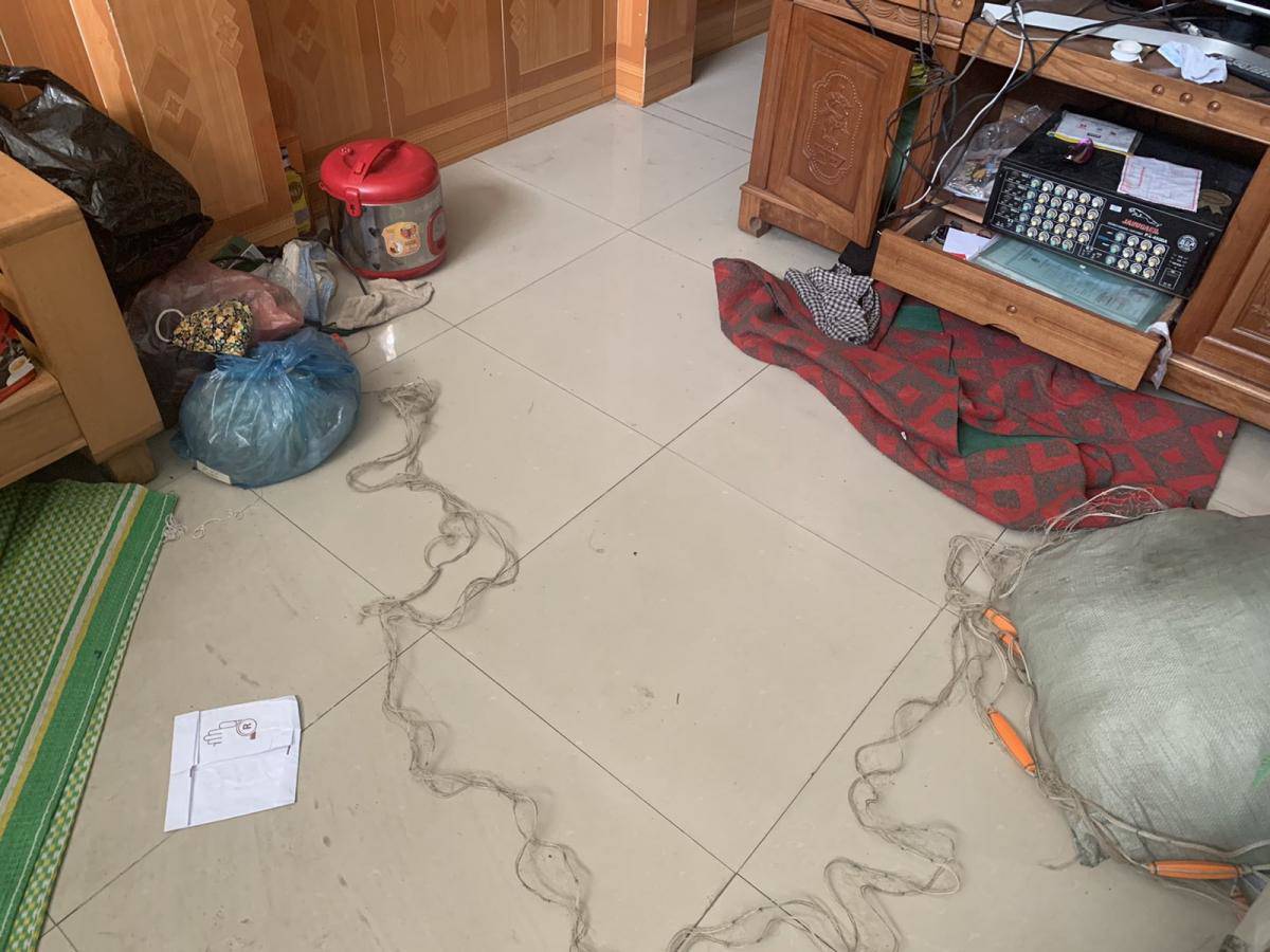 Sợi dây điện ông A. định dùng để tự tử. Ảnh: VOV