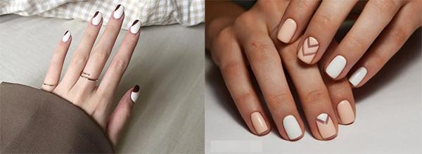 Nail trắng: Top 25 kiểu nail đẹp đơn giản sang trọng hot nhất hiện nay - 25